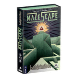 Mazescape board game box with pyramid design on a white background