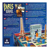 Board game box for 'Paris Eiffel' by Devir with colorful illustrations and text.