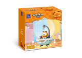 Garfield Family 'Cozy Bath' toy set in its original orange packaging, featuring Garfield in a bathtub with a shower head by Fan Toys.