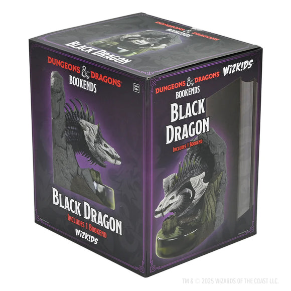 Dungeons & Dragons Black Dragon bookend packaging on a white background