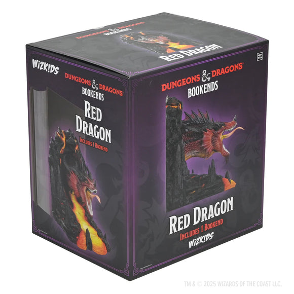 Dungeons & Dragons Red Dragon bookends packaging on a white background