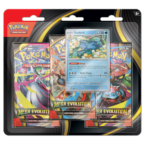 Pokemon: Mega Evolution 3-Booster Blister Pack - Golduck