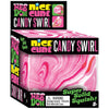 Nee Doh Nice Cube Candy Swirl toy packaging, showing a pink and white swirled squishy product inside a black box with colorful branding.