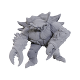 Unpainted fantasy creature figurine on a white background