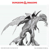 Gray dragon figurine with 'Dungeons & Dragons' logo above on a white background