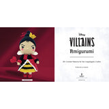 Crocheted Amigurumi character from Disney Villains on a red and white background