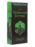 Box for 'The Viridescent Fortress' dice tray and tower set by Forged on a white background