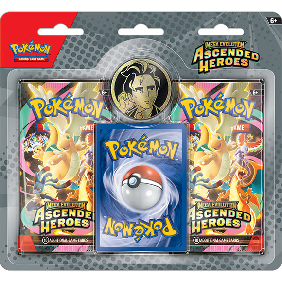 Pokémon trading card game pack with cards and a badge in packaging
