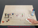 Chessex Battlemat: 1" Squares & 1" Hexes Reversible Battlemat (23 ½" x 26" Playing Surface)