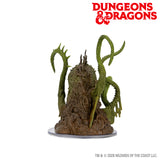 A fantasy tabletop miniature of a thorny, vine-covered rock spire on a circular base, shown against a white background with the Dungeons & Dragons logo in red at the top right.