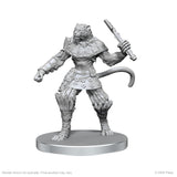 Unpainted fantasy figurine on a white background