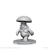 Gray mushroom creature figurine on a white background