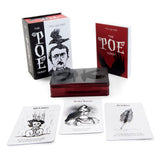 Poe Tarot card set with tarot cards and packaging on a white background