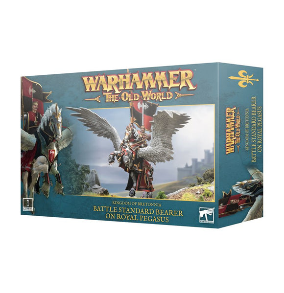 Warhammer: The Old World - Kingdom of Bretonnia - Battle Standard on Royal Pegasus