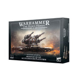 Warhammer The Horus Heresy game box with a tank illustration on a white background