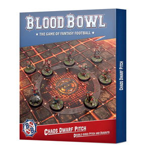 Blood Bowl: Chaos Dwarf Pitch - Double-sided Pitch and Dugouts Set