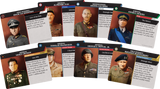 Collection of military-themed cards featuring various generals and their biographies.