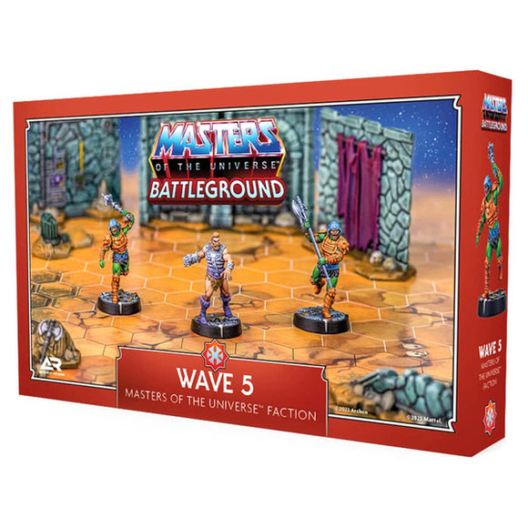 Masters of the Universe Battleground game box with figures on a stone platform