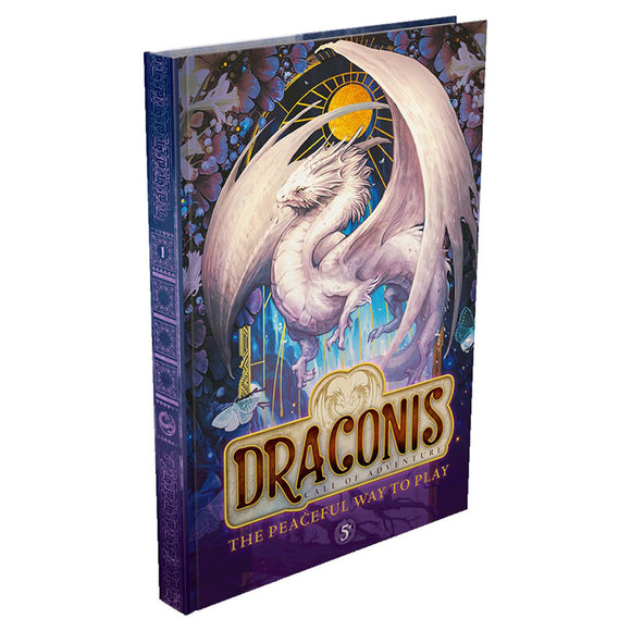 Book titled 'Draconis' with a dragon illustration on the cover