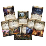 Collection of fantasy-themed cards on a white background