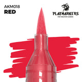 Red marker with Playmarkers logo on a white background