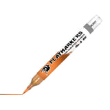Playmarkers marker pen with orange body and black text on a white background