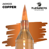 Copper playmarker with Playmarkers branding on a white background