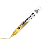 Gold marker with 'Playmarkers' branding on a white background