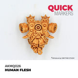 Decorative wooden mask with intricate designs on a white background, featuring the brand 'Quick Markers'.