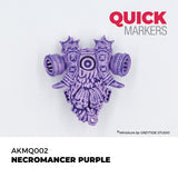 Purple decorative mask with 'Quick Markers' branding on a white background