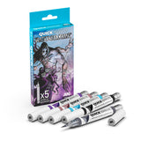 Quick Markers Revenant acrylic markers packaging with markers displayed in front