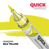 Quick Markers bile yellow marker with a yellow stroke on a white background