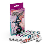 Packaging of AK Interactive Quick Markers with dragons and beasts design on a white background