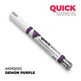 Quick Markers marker pen with purple accents on a white background