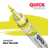 Quick Markers bile yellow marker with a yellow stroke on a white background