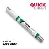 Quick Markers marker pen with jade green cap on a white background