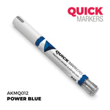 Quick Markers marker pen with blue cap on a white background