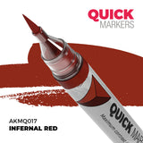 Quick Markers infernal red marker with a brown color swatch on a white background
