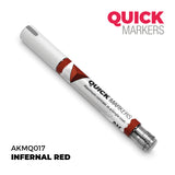 Quick Markers marker pen with red cap on a white background
