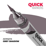 Quick Markers marker with a gray shadow color swatch on a white background