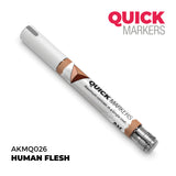 Quick Markers marker pen with 'Human Flesh' color on a white background