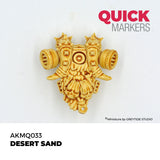 Decorative object in desert sand color with 'Quick Markers' branding on a white background