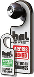 Door sign with 'Access Denied' and 'Access Granted' labels, featuring HNL branding.