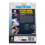 Marvel Crisis Protocol miniatures game box with character illustrations and text on a white background