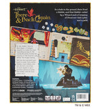 Back cover of a board game packaging featuring 'The Hobbit' theme with illustrations and text.