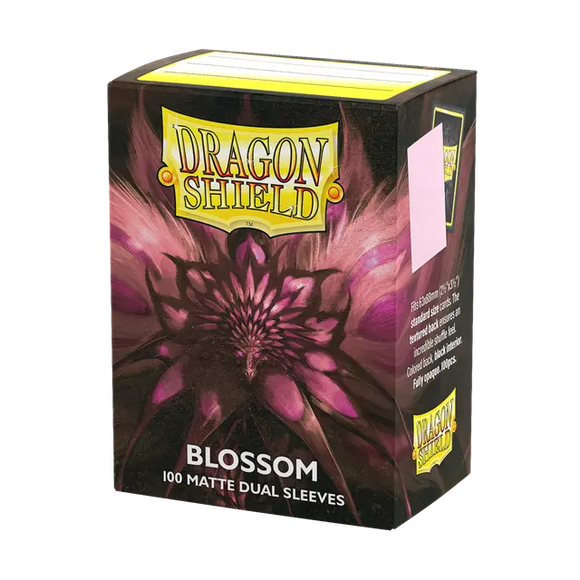 Dragon Shield Blossom packaging with a floral design on a white background
