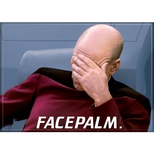 Star Trek Face Palm Magnet