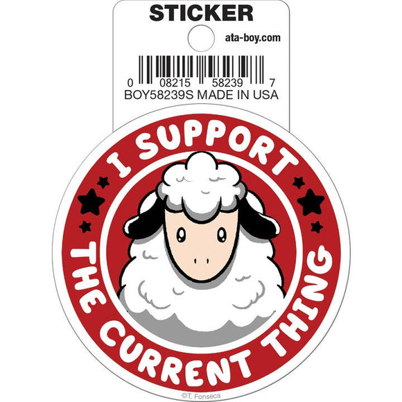 Tobe Fonseca: I Support the Current Thing Sheep Die Cut 3