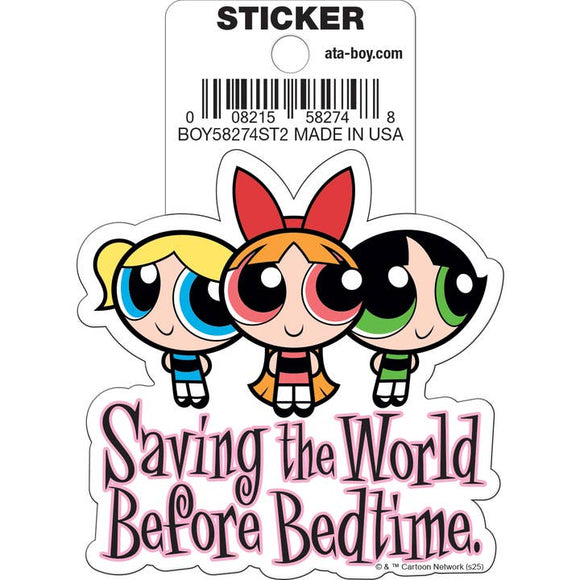 Powerpuff Girls: Saving the World Before Bedtime Die Cut Vinyl Sticker - 3