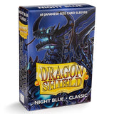 Dragon Shield card sleeves packaging with a dragon illustration on a blue background